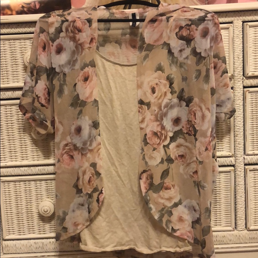 WYD sheer kimono and tank